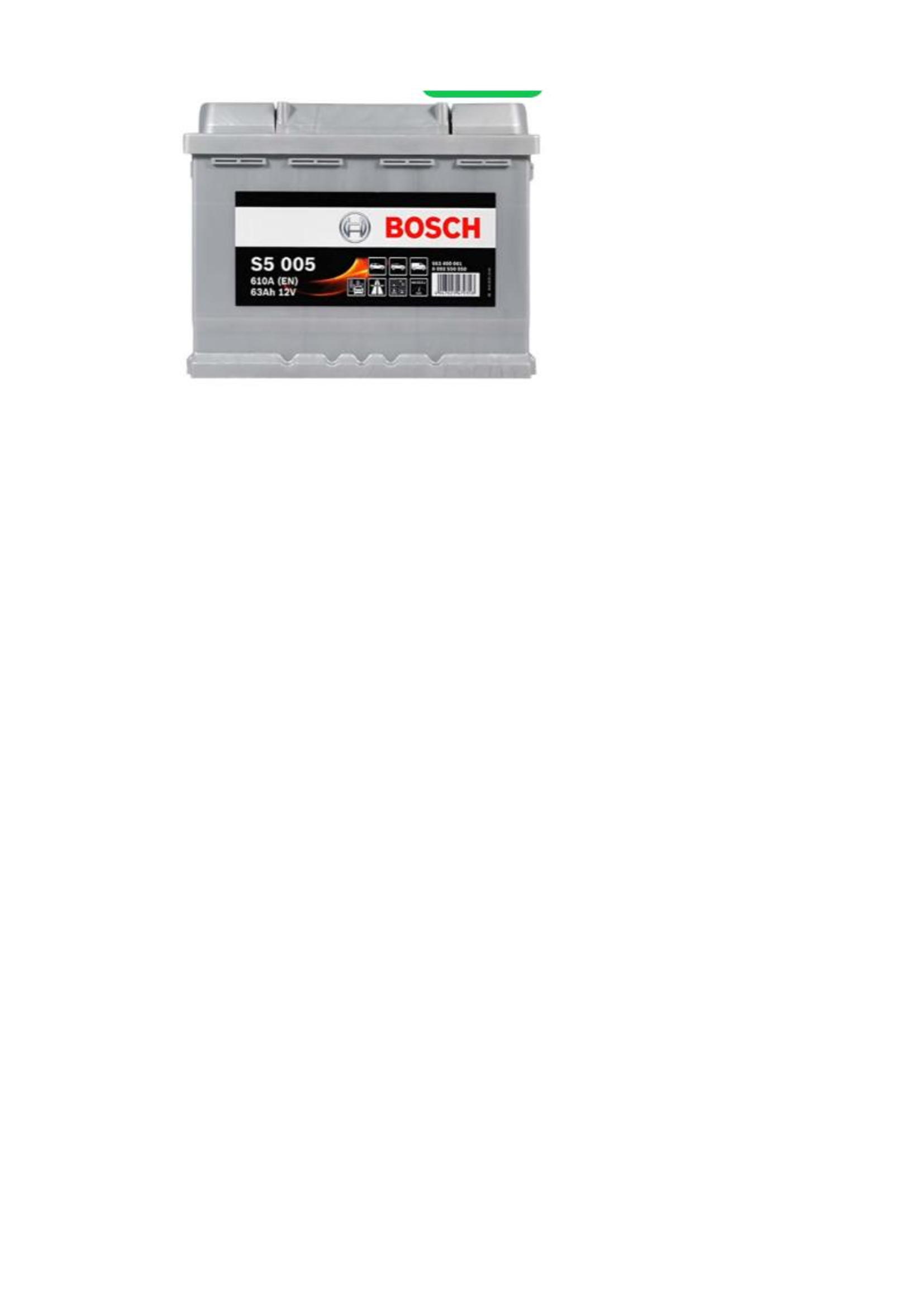 Акумулятор 63Ah-12v BOSCH (S5005) (242x175x190),R,EN610